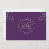 Save The Date Purple profond, Essayons de nouveau, l'amour est p (Dos)