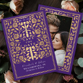 Save The Date Purple Royal Médiéval Mariage d'épée Photo