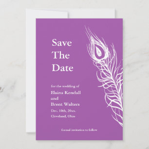Save The Date Purple Shake your Tail Feathers Enregistrer la dat