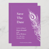 Save The Date Purple Shake your Tail Feathers Enregistrer la dat (Devant / Derrière)