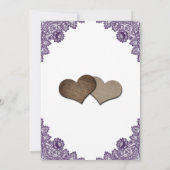 Save The Date Purple Sunflower Floral Lace Rustic Wedding (Dos)