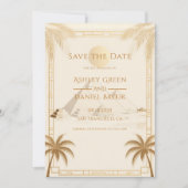 Save The Date Pyramides De Gizeh Mariage Égyptien Antique (Devant)