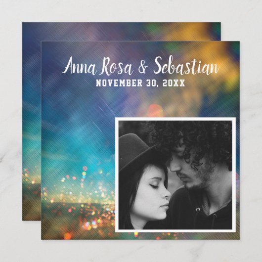 Save The Date *~* QR AR6 ENREGISTRER LE Mariage PHOTO DATE (Devant / Derrière)