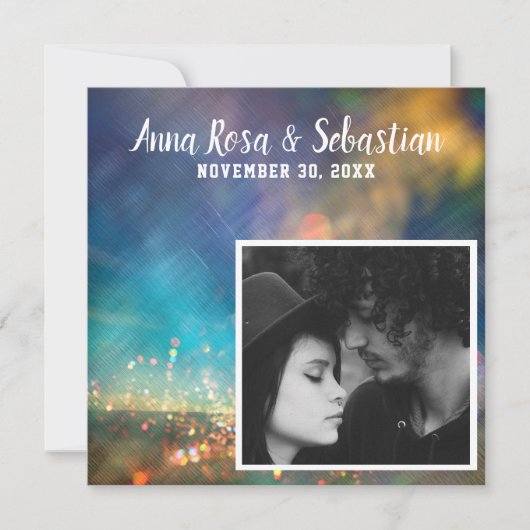 Save The Date *~* QR AR6 ENREGISTRER LE Mariage PHOTO DATE (Devant)
