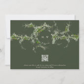Save The Date QR Code AUCUNE PHOTO Eucalyptus Monogramme Vert (Dos)