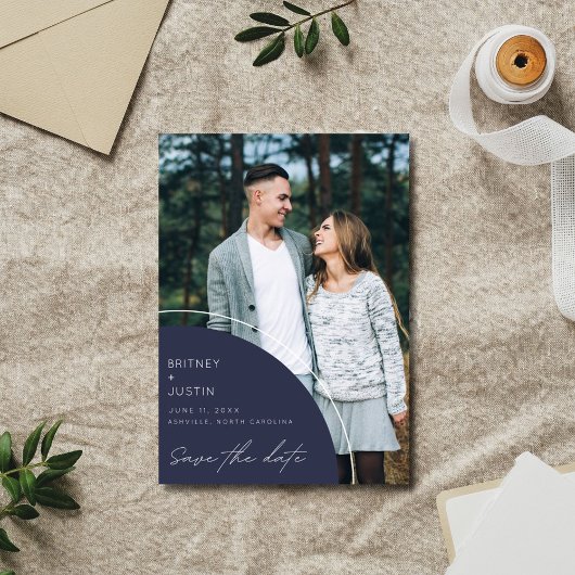 Save The Date QR Code Deux photo Mariage moderne