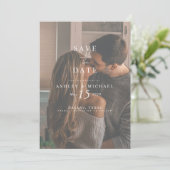 Save The Date QR Code Elegant Photo Mariage Website (Debout devant)
