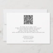 Save The Date QR CODE élégant script simple mariage (Dos)