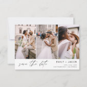 Save The Date QR Code Enregistrer la date 3 Photo Elegant Modern (Devant)