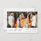 Save The Date QR Code Enregistrer la date 3 Photo Elegant Modern (Devant)