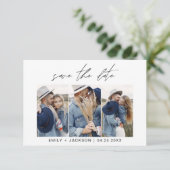 Save The Date QR Code - Enregistrer la date Modern 3 Photo Elega (Debout devant)