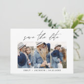 Save The Date QR Code - Enregistrer la date Modern 3 Photo Elega (Debout devant)