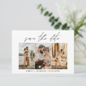 Save The Date QR Code - Enregistrer la date Modern 3 Photo Elega (Debout devant)