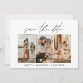 Save The Date QR Code - Enregistrer la date Modern 3 Photo Elega (Devant)