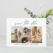 Save The Date QR Code - Enregistrer la date Modern 3 Photo Elega (Debout devant)