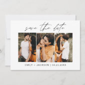 Save The Date QR Code - Enregistrer la date Modern 3 Photo Elega (Devant)