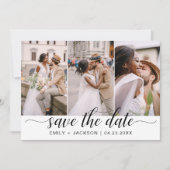 Save The Date QR Code - Enregistrer la date Modern Elegant 3 Pho (Devant)