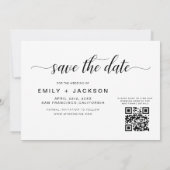 Save The Date QR Code - Enregistrer la date Modern Elegant 3 Pho (Dos)