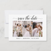 Save The Date QR Code - Enregistrer la date Modern Elegant 3 Pho (Devant)