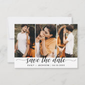 Save The Date QR Code - Enregistrer la date Modern Elegant 3 Pho (Devant)
