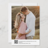 Save The Date QR Code Modern Elegant Script 2 Mariage photo (Dos)