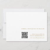 Save The Date QR code Modern Photo Mariage Gold (Dos)