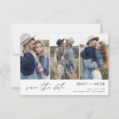 Save The Date QR Code moderne Enregistrer la date 4 Photo Elegan (Devant)