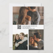 Save The Date QR Code Moderne Vellum Overlay Script 4 Photo (Dos)