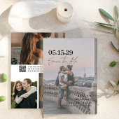 Save The Date QR Code Moderne Vellum Overlay Script 4 Photo
