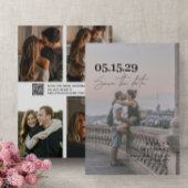 Save The Date QR Code Moderne Vellum Overlay Script 4 Photo