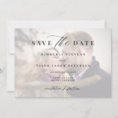 Save The Date QR CODE photo élégant script moderne mariage (Devant)