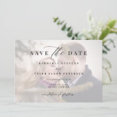 Save The Date QR CODE photo élégant script moderne mariage (Debout devant)