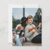 Save The Date QR Code Photo Overlay Simple Modern Script Mariage (Dos)