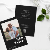Save The Date QR CODE photo personnalisée mariage de typographie