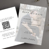 Save The Date QR CODE photo superposition élégant mariage modern