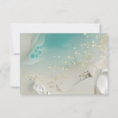 Save The Date QR Code RSVP | Ethereal Shoreline Teal Ocean (Dos)