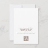 Save The Date QR code rustique mariage forestier d'hiver (Dos)