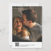 Save The Date QR Code Simple Modern Website 2 Mariage photo (Dos)
