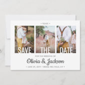 Save The Date QR Code Simple Moderne Typographie 4 Mariage photo (Devant)