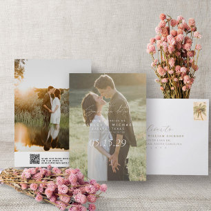 Save The Date QR Code Simple Photo Mariage Website