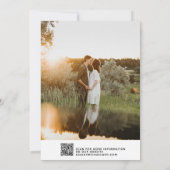 Save The Date QR Code Simple Photo Mariage Website (Dos)