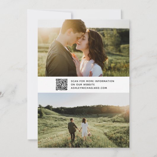 Save The Date QR Code Simple Script 3 Photo Mariage Website (Dos)