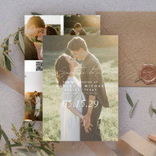 Save The Date QR Code Simple Script 5 Photo Mariage Website