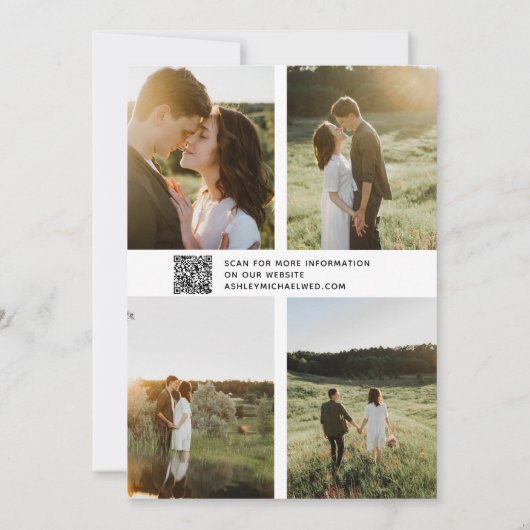 Save The Date QR Code Simple Script 5 Photo Mariage Website (Dos)