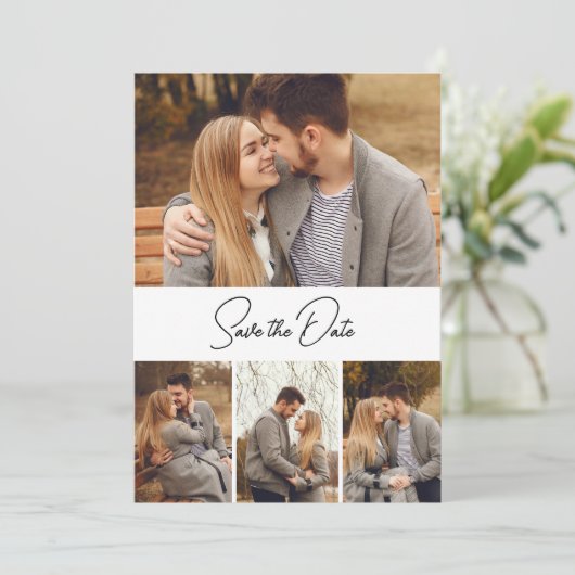 Save The Date Quatre mariage photo recto-verso (Debout devant)