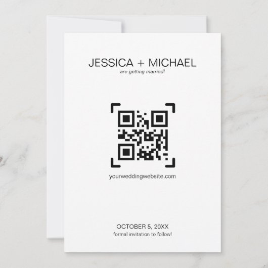 Save The Date Quatre mariage photo recto-verso (Dos)