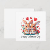 Save The Date Quelques lapins d'aquarelle amusants (Devant / Derrière)