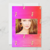 Save The Date Quinceanera, Aquarelle Or Faux Ananas (Dos)