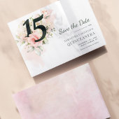 Save The Date Quinceanera Floral rustique 15e anniversaire