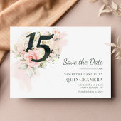 Save The Date Quinceanera Floral rustique 15e anniversaire